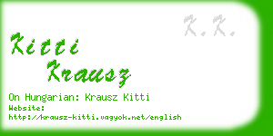 kitti krausz business card